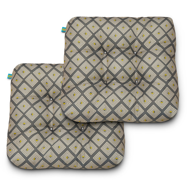 Duck Covers Indoor/Outdoor Seat Cushions, Moonstone Mosaic, PK2 DCMSCH19195-2PK